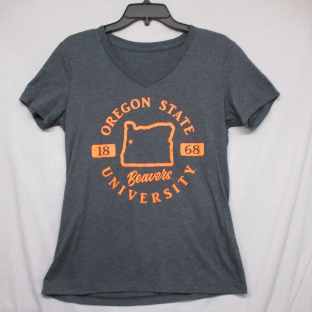 Oregon State University Brewers Graphic Print T-Shirt Gray Women‎ Size | M